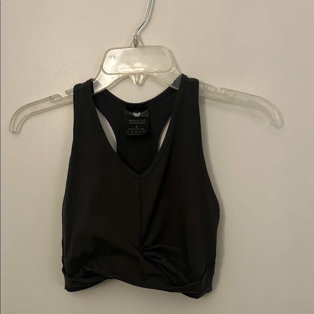 Dark Gray Racerback Sports Bra